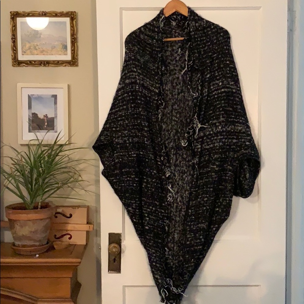 Oversize knit shrug by Free People with fringe